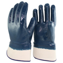 NMSAFETY EN388:2016 industrial heavy duty blue nitrile glove